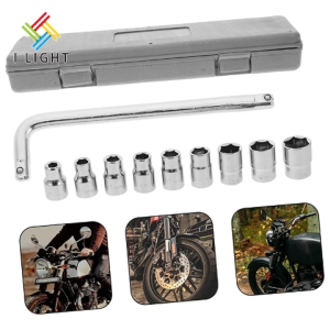 10pcs Bicycle Motorcycle Car Repairing Tool Set Socket Wrench Set