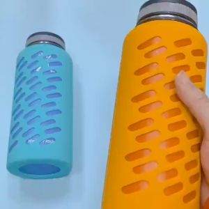 REEOPEE Silicone Flask Sleeve with Anti-Slip Base and Protective Boot for Tumbler Bottles - 2pcs Set
