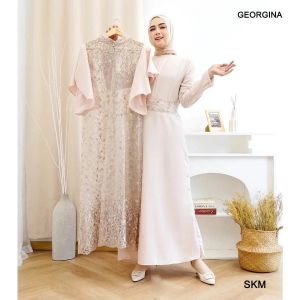 GEORGINA DRESS INNER + OUTER BRUKAT TILLE PREMIUM / FREE BELT