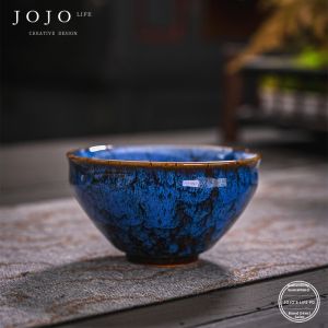 Floral Jianzhan Ceramic Teacup Set