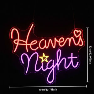 Heavens Night LED Neon Sign Wall Decor Ambient Light for Bedroom Party Bar Dorm Home Unique Gifts for Birthday Valentines Day
