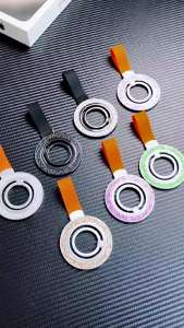 Double Sided Magnetic Finger Ring Phone Holder 360° Rotating Glitter Phone Stand for iPhone14 15 Xiaomi Huawei Universal