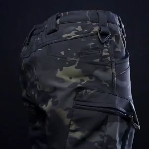 TECTOP Cargo Pants Belt Set for Men Outdoor Waterproof Tactical Pants Multi-pocket Straight Hiking Trousers