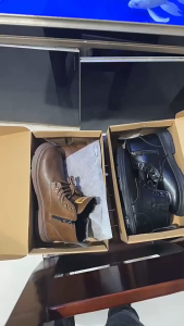 Brand GenGeGo ( 3 Days Delivered COD) new tough man outdoor riding tooling boots mens shoes American retro parachutist boots vintage shoes