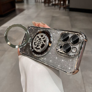 iPhone 17 pro Max Protective Case Apple 16 Glitter New Year Fortune Spinning Top Magnetic Attraction Lucky Charm Flash Powder