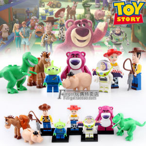 Pinjao Chouchoule Pg8222 Toy Story Building Blocks Doll Basguang Year Hu Di Red Heart Horse Strawberry Bear