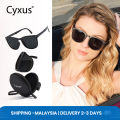 [Local] Cyxus Foldable Polarized Sunglasses for Women Portable Lightweight Folding Sun Glasses UV Protection Day-View Sunscreen Protective Flexible TR Frame Outdoor Travel Unisex 1019. 