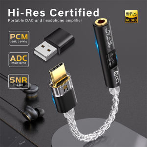 CCZ CM01 USD C to 3.5mm Audio Adapter 8 core Single Crystal Copper Silver Plated Cable 32bit CX31993+MAX97220 DAC Chip Audio
