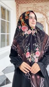 Khimar Printing Cantik Janeta By Ab Goes / Hijub Tanpa Gamis