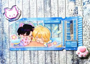 Limited Edition Reflective Mermaid Fallen Pin Instant Photo Postcard Dream Night Anime Show Exclusive Collectible Badge