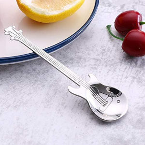 1/3pcs 304 Stainless Steel Guitar Spoons Coffee TeaSpoons Dessert Ice Cream Mixing Spoons Bar Mug Spoons Kitchen Tableware Gifts