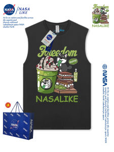 NASA American Retro I-Shaped Basketball Vest Female Summer Outwear Sleeveless Sports T-shirt Trendy Waistcoat Top New Arrival