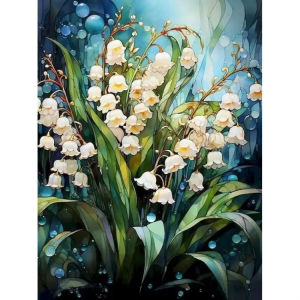 White Flower Floral Artwork Jigsaw Puzzle 500/1000/1200/2000PCS Stress Relief Puzzle Wall Art Decor Gift