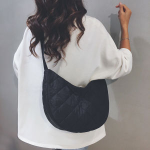 Large Capacity down Cotton Jacket Womens Bag 2026 Winter New Style Commuter Dumpling Bag Student Class Single Shoulder Slant Bag