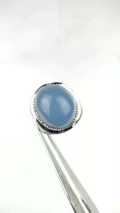 Cincin Batu Akik Natural Biru Langit Batu Raja Asli Di Jamin No Dyed Free Sertifikat