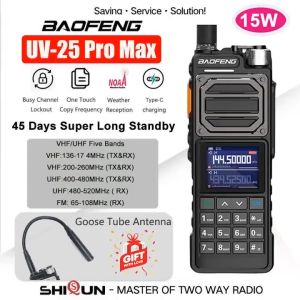 UV-25L Battery 10W  TriBand Wireless Copy Frequency NOAA Type-C FM Ham Amateur Radio Battery