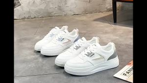 Sepatu Sneakers Highsole Viral Wanita Casual Gaya Korea Walking Shoes - Sepatu Jiwon
