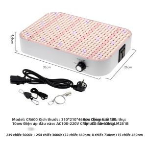 Đèn Trồng Cây LED Quang Phổ Toàn Diện 100W Với Khả Năng Nối Chuỗi & Quạt Tích Hợp Êm Ái Có Thể Điều Chỉnh Độ Sáng Sử Dụng Chip LM281B Dành Cho Làm Vườn