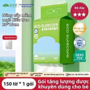 ECO SURECARE | Khăn Lau Mặt Trẻ Em Dùng Một Lần Treo