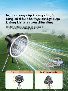 Ambrosi | Long-lasting USB-powered Portable Folding Fan for Camping and Fishing
