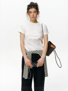 SHEITAOZI | Cotton Round Neck Short Sleeve Summer T-shirt