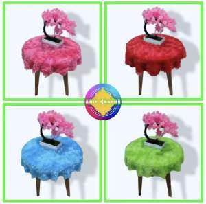 Taplak meja tamu uk 100x50cm taplak meja bulu / taplak meja kaca terbaru