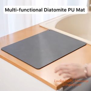 Kitchen Diatomite Absorbent Soft Countertop Table Mat Pad Countertop Kitchen Quick Dry Coffee Table