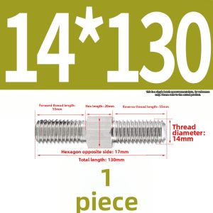 OPPU | Stainless Steel Hexagonal Rod Double Ended Reversible Threaded Screw