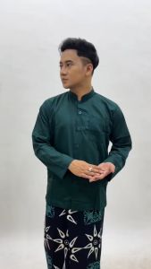 Koko Habib Lengan Panjang Saku Samping Baju Muslim Dewasa Untuk Kajian Pengajian