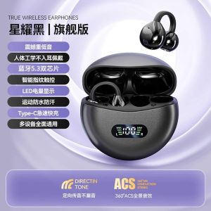 Universal Clip-On Bluetooth Earphones for Desktop Computers Laptops Mobile Phones Wireless USB Adapter without Microphone Support
