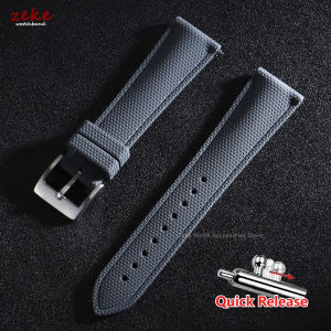 FKM Rubber Watchband 20mm 21mm 22mm Watch Strap for Omega Quick Release Bracelet for Citizen Casual Weave Pattern Band for Seiko