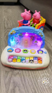 Đàn Piano Cối Xay Gió Bông Tuyết Chạy Kèm Pin Đèn Led Phát Nhạc Âm Thanh Vui Nhộn Cho Bé CaCao Kids