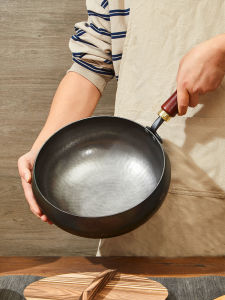 Handcrafted Shangqiu Big Belly Iron Wok Deepened Home Use Refined Iron Non-stick Wok Flagship No Coating Rust Resistant