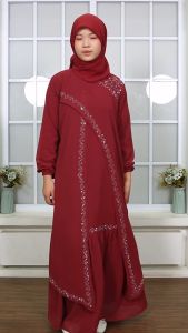 Abiyyuco TA9062A | Gamis Anak Perempuan Bahan Ceruty Baby Dol Dress Remaja Ceruti Babydoll Usia 6 7 8 9 10 11 12 13 14 15 Tahun