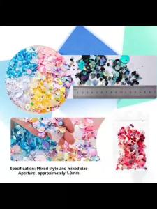 Ins Style Colorful Irregular Flower Pattern Mixed Style Mixed Size Sequin Beads DIY Clothing Accessories Decorative Beads