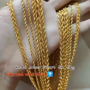 JIN JING RANTAI LEHER PINTAL (PADU) EMAS 916 TULEN