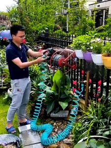 Vòi tưới cây đa năng Garden - Vòi xịt nước tưới cây 5 chế độ - Lò xo co giãn chịu áp - Xịt rửa xe đa năng