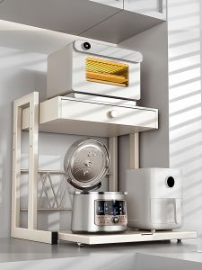 DOOPO | Pull-Out Double Layer Microwave Oven Organizer Rack