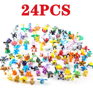 Bandai | 144pcs Pokemon Pikachu Action Figure Toys Mini Figures Model Toy Pikachu Anime Doll Birthday Christmas Gifts Figurines Twisted