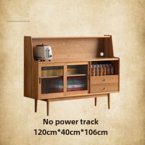 Solid Wood Sideboard Scandinavian Entrance Cabinet Living Room Multi-Function Locker All-in-One Cabinet Minimalist Tea Cabinet Storage Side Cabinet