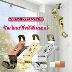 Curtain Rod Brackets Rod Holders for 28mm Rod Silver/Gold Color Premium Iron Drapery Rod Bracket for Walls