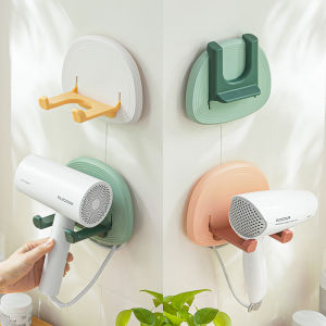 เสื้อที่แขวนไดร์เป่าผม พับได้ ติดผนัง กาวแน่น ไม่หลุดล่วง ไม่ต้องเจาะผนัง พลาสติกหนา, แข็งแรงมาก