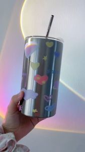 คุณสมบัติของแก้ว แก้วเก็บความเย็น แก้วเก็บอุณหภูมิ แก้วเก็บความร้อน แก้วสเตนเลส มีฝาและหลอด ขนาด 500ml, เก็บความอุ่นได้ 6-8ชม, พร้อมส่ง!