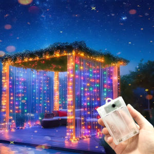 Wedding Outdoor Decor 2026 Ramadan Decoration Valentines Day LED Curtain String Light Eid Mubarak for Home Fairy Battery Power
