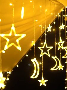 Moon Star LED Decoration Lights LED Fairy Curtain String Lights Decoration - Keimav
