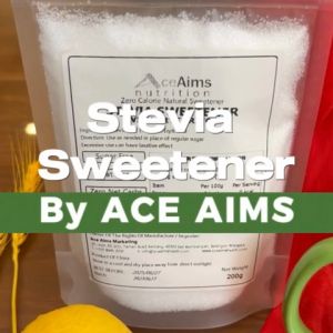 ACE AIMS Stevia Sweetener w Erythritol 200g | Natural Sugar Replacement Glucose Keto Diet Tooth Friendly 0 Calorie 0 Sugar