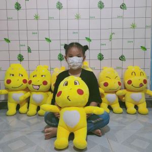 ĐỒ CHƠI QOOBEE NHỒI BÔNG GẤU BÔNG KHỦNG LONG QOOBEE STICKER NHIỀU BIỂU CẢM VẢI NHUNG MỀM MỊN DỄ THƯƠNG CHO BÉ