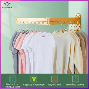 HKStorage Giá Treo Gấp Gọn Giá Phơi Dạng Ống Lồng Dây Phơi Quần Áo Hợp Kim Nhôm Tiết Kiệm Không Gian Gia Dụng Đồ Tạo Tác Làm Khô Chăn