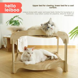 HELLOLEIBOO | Seasonal All-Weather Durable Cat Bed with Hammock and Cat Scratching Board
