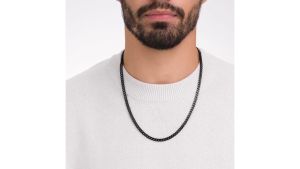 Rantai Kalung Besar Silver Gold & Stainless Steel Tebal 5mm